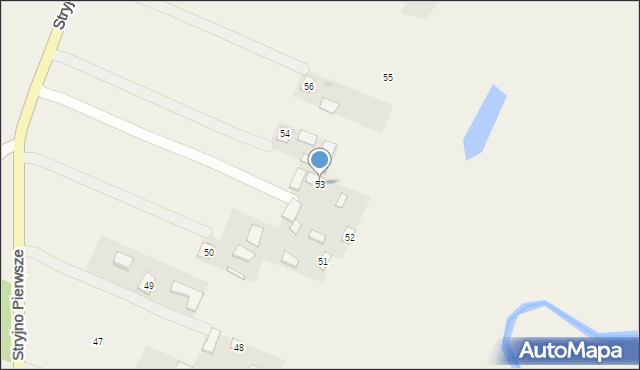 Stryjno Pierwsze, Stryjno Pierwsze, 53, mapa Stryjno Pierwsze