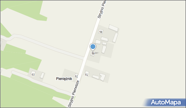 Stryjno Pierwsze, Stryjno Pierwsze, 59, mapa Stryjno Pierwsze