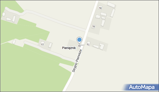 Stryjno Pierwsze, Stryjno Pierwsze, 62, mapa Stryjno Pierwsze