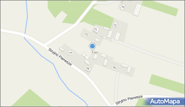Stryjno Pierwsze, Stryjno Pierwsze, 74a, mapa Stryjno Pierwsze