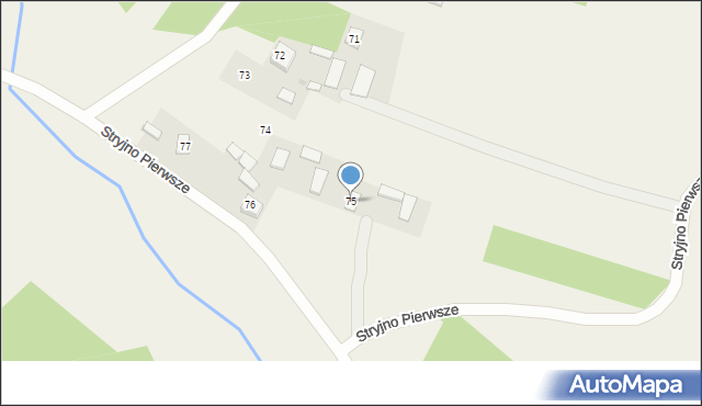 Stryjno Pierwsze, Stryjno Pierwsze, 75, mapa Stryjno Pierwsze