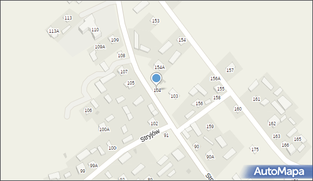 Stryjów, Stryjów, 104, mapa Stryjów