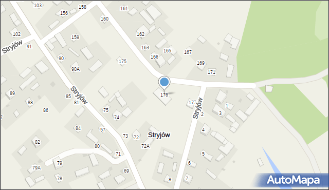 Stryjów, Stryjów, 176, mapa Stryjów