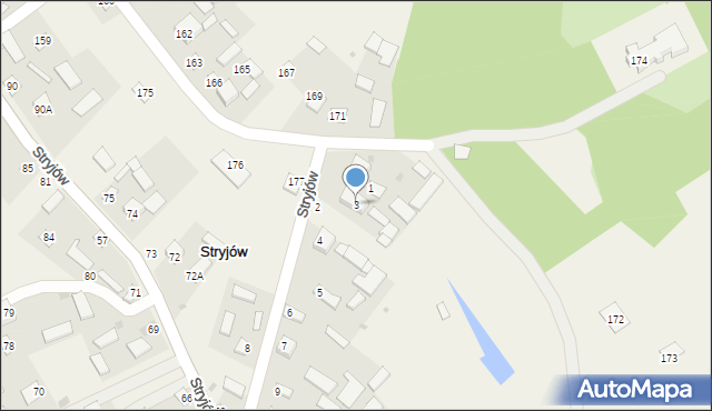 Stryjów, Stryjów, 3, mapa Stryjów