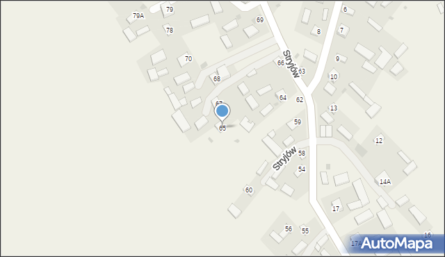 Stryjów, Stryjów, 65, mapa Stryjów