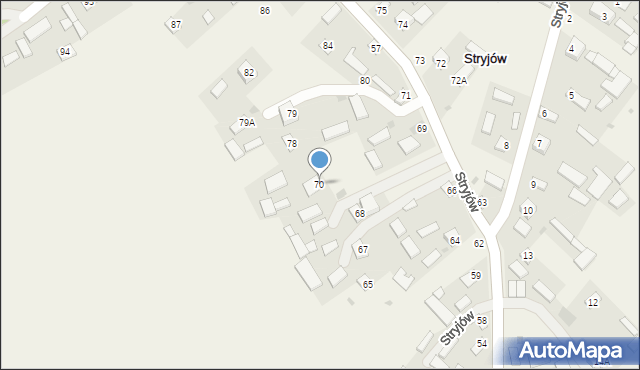Stryjów, Stryjów, 70, mapa Stryjów
