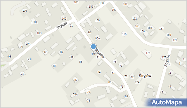 Stryjów, Stryjów, 85, mapa Stryjów