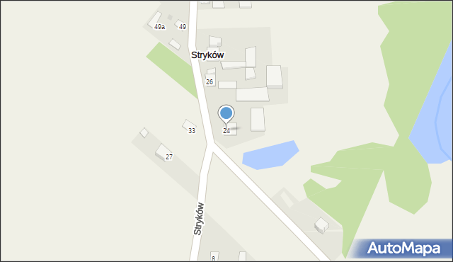 Stryków, Stryków, 24, mapa Stryków