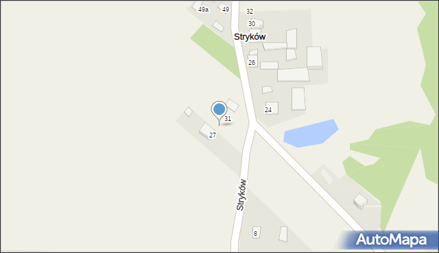 Stryków, Stryków, 29, mapa Stryków