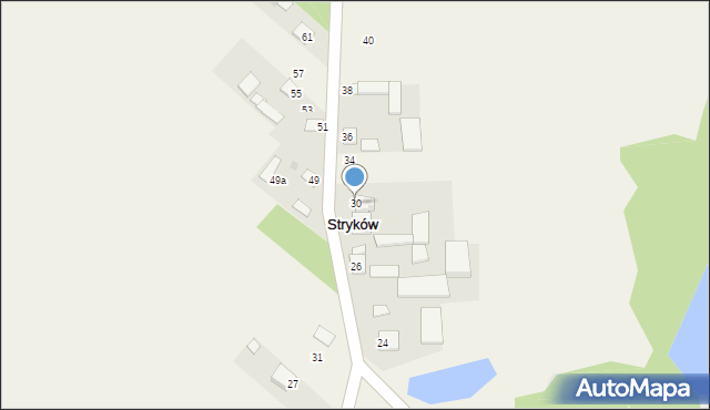 Stryków, Stryków, 30, mapa Stryków