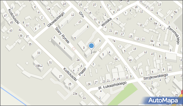 Stryków, Stary Rynek, 2, mapa Stryków