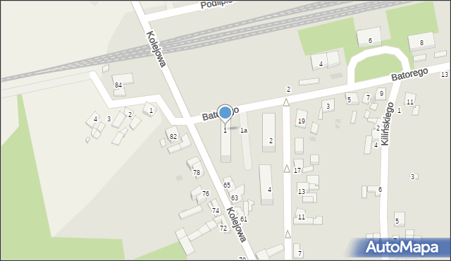 Stryków, Stefana Batorego, 1, mapa Stryków