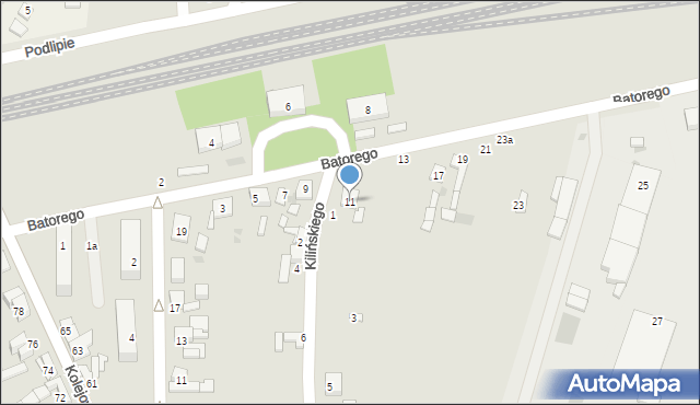 Stryków, Stefana Batorego, 11, mapa Stryków