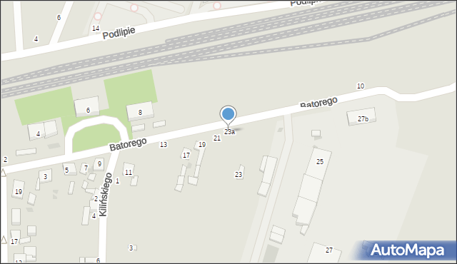 Stryków, Stefana Batorego, 23a, mapa Stryków