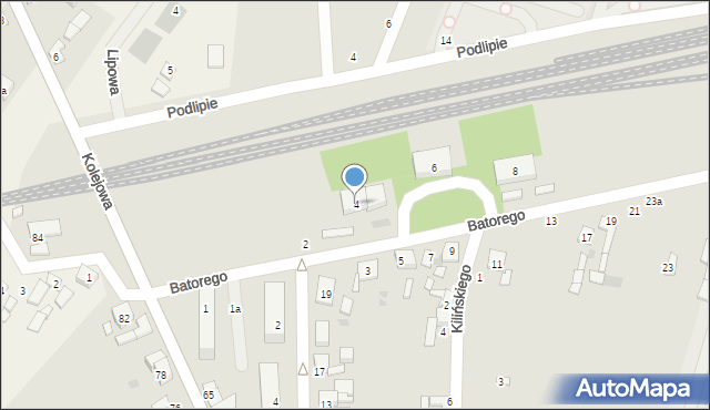 Stryków, Stefana Batorego, 4, mapa Stryków