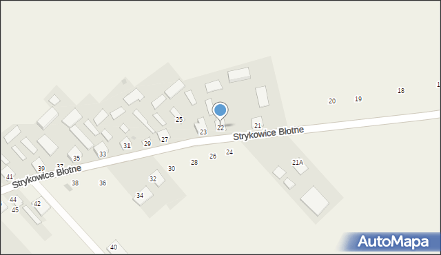 Strykowice Błotne, Strykowice Błotne, 22, mapa Strykowice Błotne