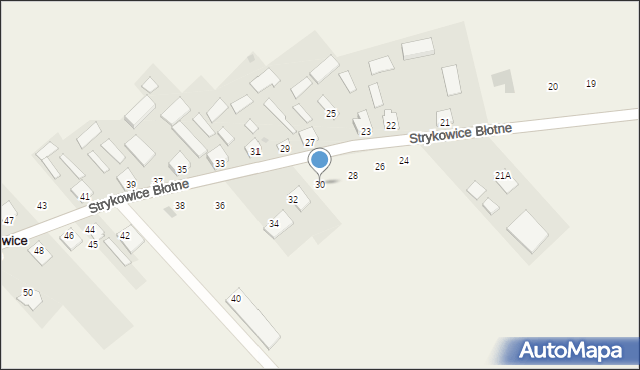 Strykowice Błotne, Strykowice Błotne, 30, mapa Strykowice Błotne