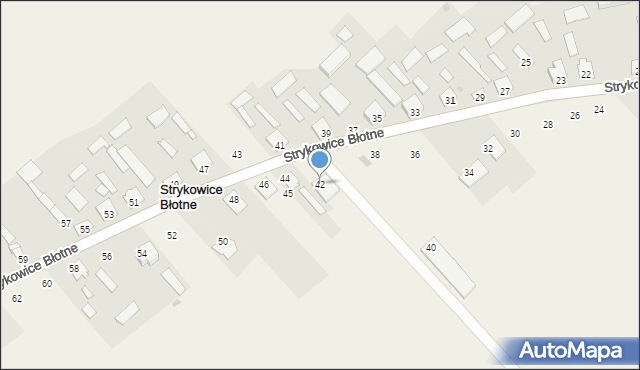 Strykowice Błotne, Strykowice Błotne, 42, mapa Strykowice Błotne
