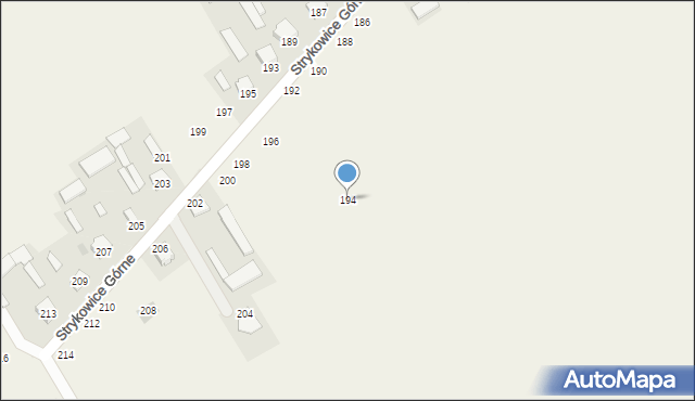Strykowice Górne, Strykowice Górne, 194, mapa Strykowice Górne