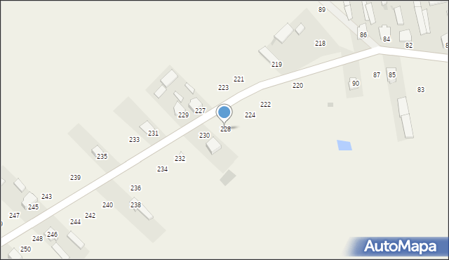 Strykowice Górne, Strykowice Górne, 228, mapa Strykowice Górne