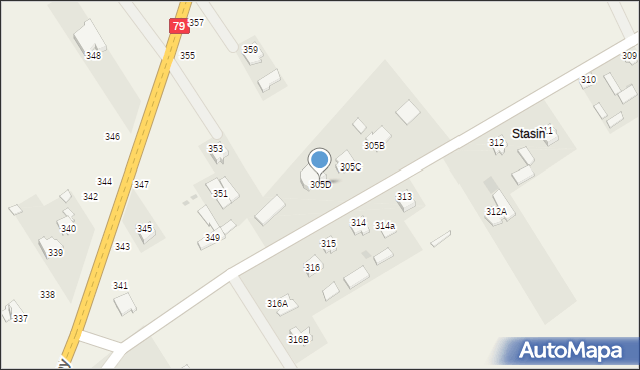 Strykowice Górne, Strykowice Górne, 305D, mapa Strykowice Górne