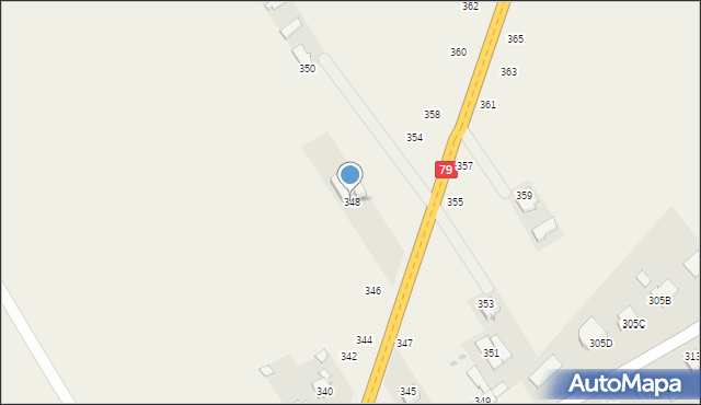 Strykowice Górne, Strykowice Górne, 348, mapa Strykowice Górne