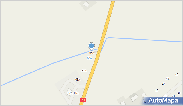 Strykowice Górne, Strykowice Górne, 55A, mapa Strykowice Górne