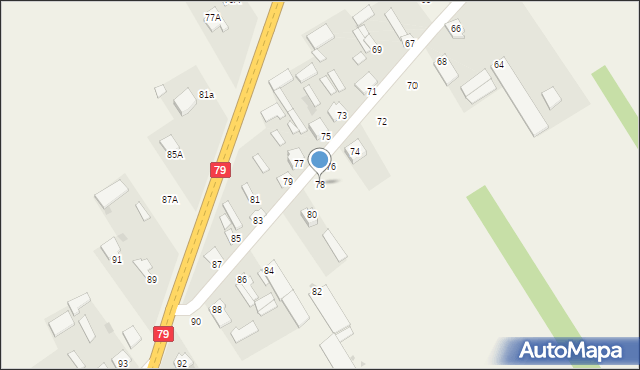 Strykowice Górne, Strykowice Górne, 78, mapa Strykowice Górne