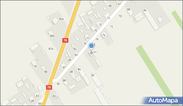 Strykowice Górne, Strykowice Górne, 80, mapa Strykowice Górne