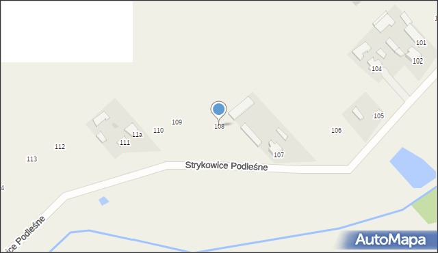Strykowice Podleśne, Strykowice Podleśne, 108, mapa Strykowice Podleśne