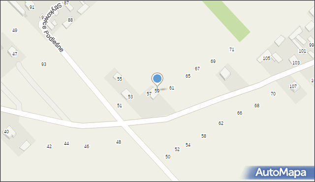 Strykowice Podleśne, Strykowice Podleśne, 59, mapa Strykowice Podleśne
