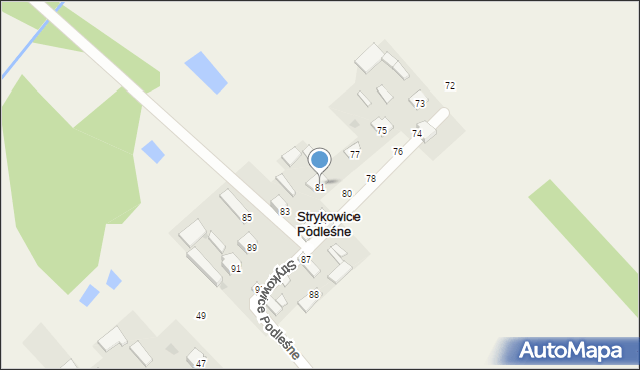 Strykowice Podleśne, Strykowice Podleśne, 81, mapa Strykowice Podleśne