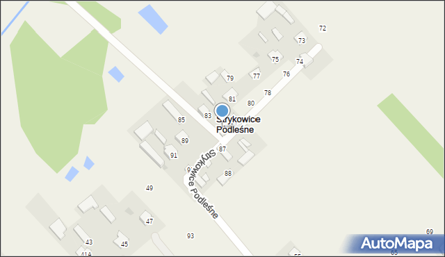 Strykowice Podleśne, Strykowice Podleśne, 86, mapa Strykowice Podleśne
