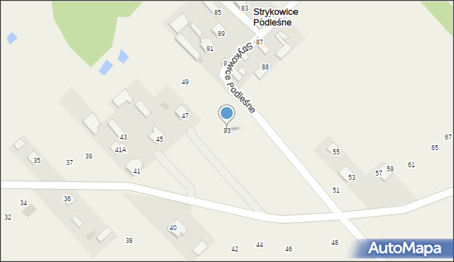 Strykowice Podleśne, Strykowice Podleśne, 93, mapa Strykowice Podleśne
