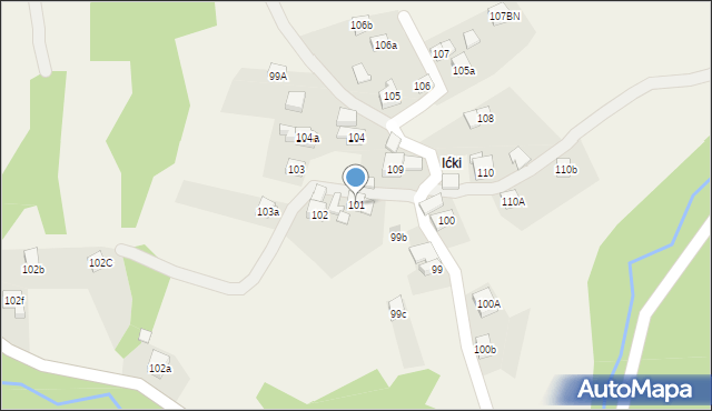 Stryszawa, Stryszawa, 101, mapa Stryszawa