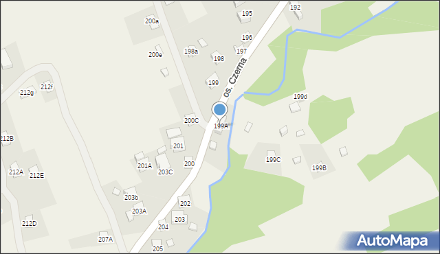 Stryszawa, Stryszawa, 199A, mapa Stryszawa