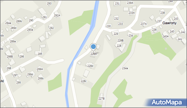 Stryszawa, Stryszawa, 228A, mapa Stryszawa