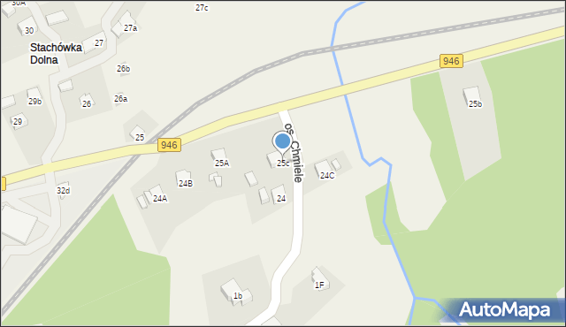 Stryszawa, Stryszawa, 25c, mapa Stryszawa