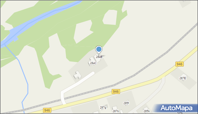 Stryszawa, Stryszawa, 284B, mapa Stryszawa
