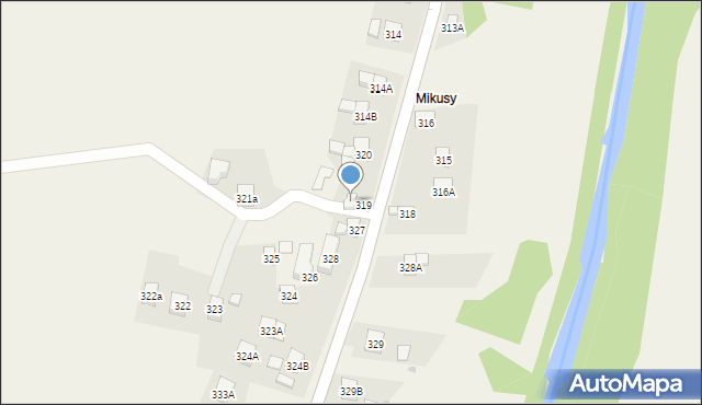 Stryszawa, Stryszawa, 319a, mapa Stryszawa