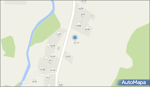 Stryszawa, Stryszawa, 409b, mapa Stryszawa