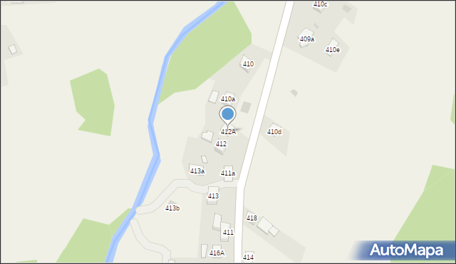 Stryszawa, Stryszawa, 412A, mapa Stryszawa
