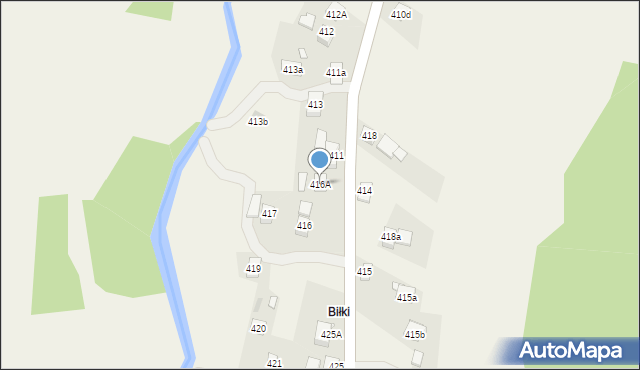 Stryszawa, Stryszawa, 416A, mapa Stryszawa