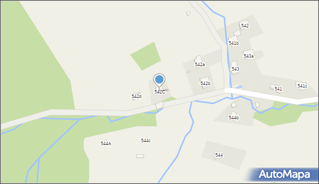 Stryszawa, Stryszawa, 542C, mapa Stryszawa