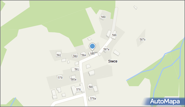 Stryszawa, Stryszawa, 585, mapa Stryszawa