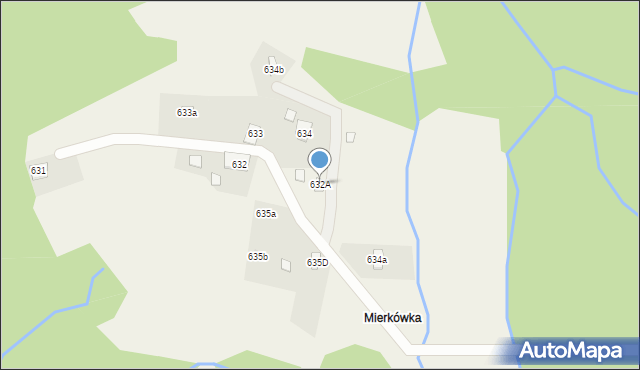 Stryszawa, Stryszawa, 632A, mapa Stryszawa