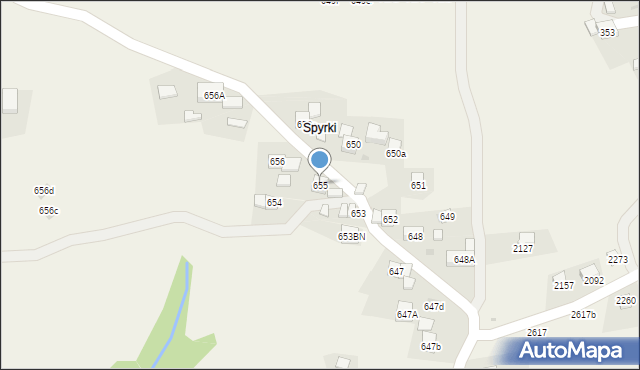 Stryszawa, Stryszawa, 655, mapa Stryszawa