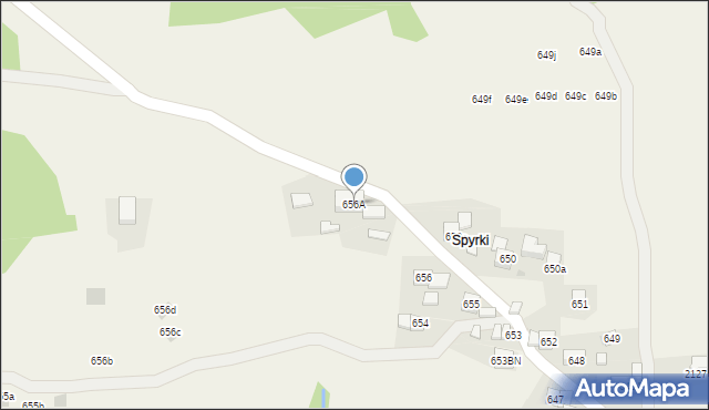 Stryszawa, Stryszawa, 656A, mapa Stryszawa