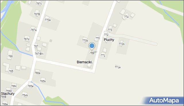 Stryszawa, Stryszawa, 769, mapa Stryszawa