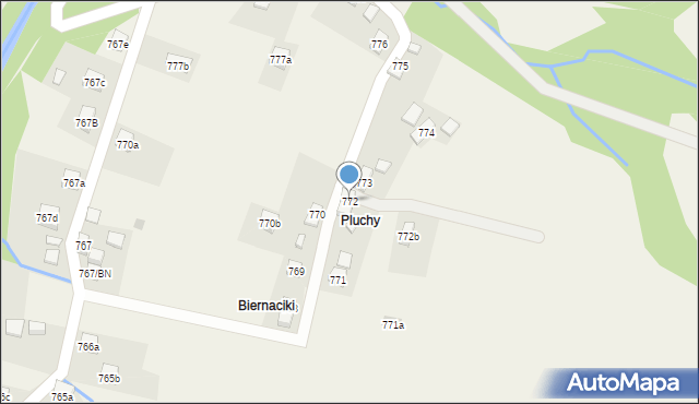 Stryszawa, Stryszawa, 772, mapa Stryszawa